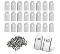 Lot de 45 lames de tondeuse robot de 0,75 mm pour tondeuse à gazon avec 30 vis compatibles avec Husqvarna, Automower, Gardena (argent)