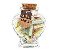 Lot de 45 lettres en verre pour petit ami/petite amie, lettres d'amour pour la Saint-Valentin, un anniversaire (couleurs mélangées)