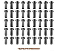 Lot de 45 manchons de protection pour garde-corps en acier inoxydable, kit de matériel de garde-corps pour câble de terrasse, 1 foret pour poteaux en bois composite