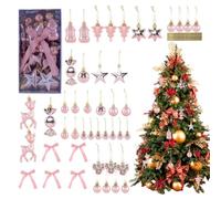 Lot de 45 pendentifs de décoration de Noël pour décoration festive | Décorations de Noël Arbre Décorations Hiver Vacances Fête Rampe Fenêtre Fiançailles Mariage Boutique Couronne
