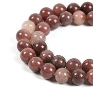 Lot de 45 perles d'espacement rondes en aventurine violette naturelle de 8 mm pour la fabrication de bijoux 1 fil de 39,9 cm