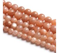 Lot de 45 perles en pierre de soleil naturelle de 8 mm pour la fabrication de bijoux, bracelets et perles de cristal