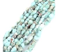 Lot de 45 perles en pierre naturelle de larimar de 5 à 8 mm pour la fabrication de bijoux, bracelets, colliers, boucles d'oreilles