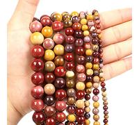 Lot de 45 perles en pierre naturelle en jade obsidienne et agate œil de tigre pour la fabrication de bracelets, colliers, accessoires de 4 à 12 mm, pierre jaune d'œuf, 8 mm, environ 45 pièces