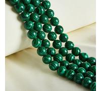 Lot de 45 perles rondes en malachite naturelle de 8 mm pour la fabrication de bijoux