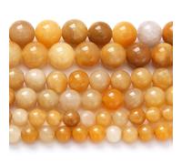Lot de 45 perles rondes en pierre de topaze naturelle de 8 mm, 1 fil de 39,8 cm, pour fabrication de bracelets, colliers et bijoux