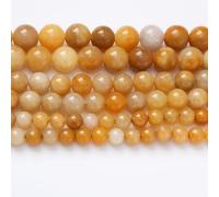 Lot de 45 perles rondes en pierre de topaze naturelle de 8 mm pour la fabrication de bijoux, bracelets, colliers, bijoux - 39,4 cm