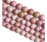 Lot de 45 perles semi-précieuses en pierre naturelle rhodochrosite rouge de 8 mm pour la fabrication de bijoux, bracelets, colliers