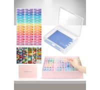 Lot de 45 plateaux rangement pour peinture diamant, accessoires de peinture diamant avec couvercles, plateaux 2 en 1 et boîte