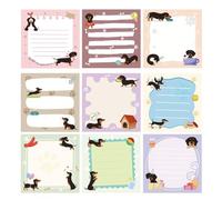 Lot de 450 feuilles de papier 76 x 76 mm adhésif repositionnable pour carnet de notes, journal, planificateur, teckel