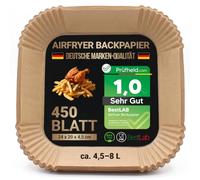 Lot de 450 feuilles de papier sulfurisé Bestlab pour friteuse à air chaud, 24 x 20 cm, papier parchemin jetable, accessoires pour friteuse à air chaud Ninja, Cosori et Philips