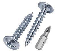 Lot de 450 vis à bois en acier zingué 4,0 x 25 mm, vis en métal, tête bombée modifiée, auto-taraudeuse (450, 4,0 x 25 mm)