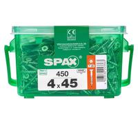 Lot De 450 Vis Acier Tête Fraisée Torx Spax, Diam.4 Mm X L.45 Mm
