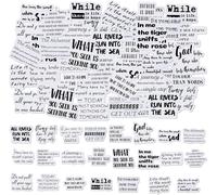 Lot De 46 Autocollants Vintage Avec Citations De Motivation - Style Journal Anglais Rétro - Autocollants Inspirants Pour Journal Intime - Mots Célèbres - Autocollants Pour Cahiers, Albums, Journaux