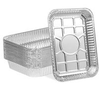 Lot de 46 bacs d'égouttement pour Weber, accessoires de barbecue pour Weber Spirit, Genesis, Traveler, série Q, sacs jetables en feuille d'aluminium, 21,6 x 15,2 cm