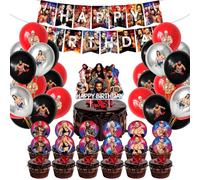 Lot de 46 décorations d'anniversaire Wresting - NlsqAMZ Word Wresting Entertaiment - Décoration d'anniversaire sur le thème de la lutte - Décoration de fête d'anniversaire pour les fans
