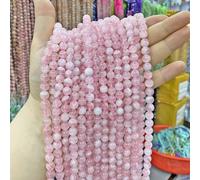Lot de 46 perles en quartz rose de Madagascar, cristal naturel, 8 mm, pour la fabrication de bijoux et de bracelets.