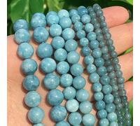 Lot de 46 perles rondes en pierre naturelle, 4/6/8/10 mm, œil de tigre, agate, améthyste, quartz rose, pour la fabrication de bijoux et de bracelets, calcédoine bleue, environ 8 mm
