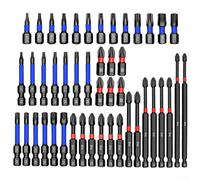 Lot de 46 tourne-écrous magnétiques avec embouts magnétiques de qualité industrielle pour maintenir les vis sécurisées, kit d'outils complet pour réparation automobile, menuiserie, installation
