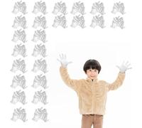 Lot de 48 (24 paires) de gants en coton blancs pour enfants, pour l'eczéma, l'eczéma, les mains sèches, beauté, traitement spa pour les mains