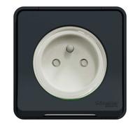 Lot de 48 2P+T avec boitier saillie gris sans emballage unitaire Appareillage étanche sup IP55 Mureva Styl - MUR35031P - Schneider