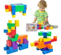 Lot de 48 Aides pédagogiques mathématiques - Cubes magnétiques hexaédriques, Blocs magnétiques, pensée Spatiale, modèles géométriques Solides pour étudiants