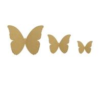 Lot de 48 autocollants muraux 3D amovibles en forme de papillon pour la maison, mariage, salon, chambre d'enfant, fille, cuisine, fenêtre, meubles, fête, décoration murale de table - Doré