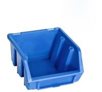 Lot de 48 boîtes de rangement pour petites pièces avec 3 plaques murales en plastique bleu noir, 45 boîtes empilables avec étiquettes 350 x 382 mm, boîte à outils pour atelier, garage, bricolage