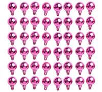 Lot de 48 boules de Noël incassables avec finition pailletée pour atmosphère de vacances (rose rouge)