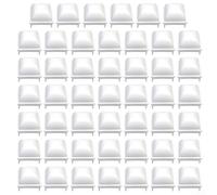 Lot de 48 cache-poteaux de clôture en polypropylène blanc pour piscines hors sol, convient aux poteaux creux carrés de 3,8 cm, pour kayak, JW, Esther Williams, capuchon en plastique lisse pour