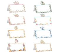 Lot de 48 cartes de placement sur le thème du thé, décorations de table pour le thé, étiquettes de nom de siège de fête, invitations de fête de retrouvailles, cartes de placement pour la mise en