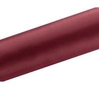 Lot de 48 chemins de table en tissu satiné lisse, bordeaux, 0,16 x 9 m