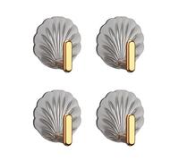 Lot de 48 crochets solides en acrylique transparent pour cuisine, salon, murs et autres petits articles (4 pièces)