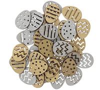 Lot de 48 embellissements en bois 'Rico Design - Ohhh! Lovely!' Oeufs de Pâques Argent/Or
