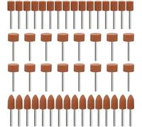 Lot de 48 embouts abrasifs en corindon pour Dremel, tige de 1/8" pour meulage, polissage, ébavurage, pour une utilisation sur les pierres précieuses, le verre, le métal et le bois