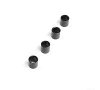 Lot de 48 entretoises de roulement en alliage de 10 mm de long pour roues de scooter ID de 8 mm, efficaces pour les skateboards Push & Stunt (noir)