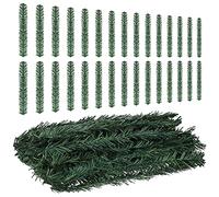 Lot de 48 guirlandes de Noël avec aiguilles de pin artificielles - Tiges de pin - Liens torsadés - Guirlande décorative - Branches d'arbre - 30,5 x 4,1 cm