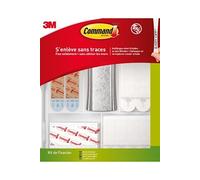 Lot de 48 languettes adhésives Multi-usages COMMAND, blanc Blanc