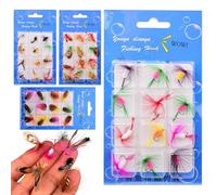 Lot de 48 leurres pour pêche à sur la perche, accessoires de | Leurre artificiel pour la pêche à la perche - Pour pêcheurs d'eau douce, lacs, rivières, ruisseaux, bassins, hommes, pères