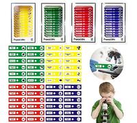 Lot de 48 Microscope Diapositive, Lames Microscope Preparees, Spécimen Animaux Insectes Plantes Fleurs Échantillon Spécimen Biologique pour Enfants Enfants Étudiants Éclairer L'éducati