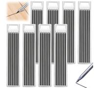 Lot de 48 mines de crayon pour crayon de charpentier - Mines de crayon pour menuisier, mines de pica, marqueurs solides à trous profonds, construction pour architecte