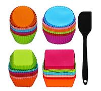 Lot de 48 moules à muffin en silicone Mini Anti-adhésif Moules à Cupcakes,Mini Muffins en Silicone Réutilisables, Moule Cake Factory, Caissettes Muffins Gateau