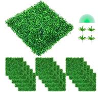 Lot De 48 Panneaux De Buis Artificiels-Duoku-Résistants Aux Uv-Pour Haie-Mur De Fond En Gazon Synthétique Pour Clôture D'intimité Multicolore