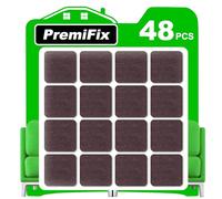 Lot de 48 patins de meubles carrés en feutre - 2,5 cm - Résistants - 5 mm d'épaisseur - Antidérapants et autocollants - En feutre anti-rayures - Pour pieds de chaise