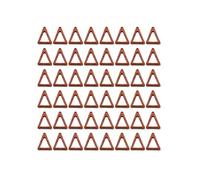 Lot de 48 patins en plastique pour pot de fleurs Marron