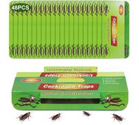 Lot de 48 Pièges à Cafards, Produit Anti Cafard Vert, Attrape-Cafards Efficace Contre Les Cafards