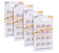 Lot de 48 Piles AG13 1,5V, Pile Bouton au Lithium Alcaline, LR44, A76, GP76A, 357, SR44W, SR44SW