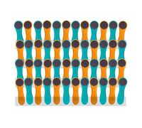 Lot de 48 pinces à linge avec ressorts en acier inoxydable Soft Grip Soft Touch Softtouch Turquoise, Jaune, Gris