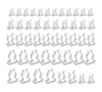 Lot de 48 pinces à ressort en acier pour abri de jardin, garage | Assortiment de 48 clips de serrage ouverts en acier pour balais, râteaux, armoire