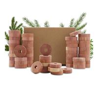 Lot de 48 répulsifs anti-mites en bois de cèdre pour armoires, anneaux anti-mites en bois de cèdre naturel pour armoires, produits anti-mites pour armoire
